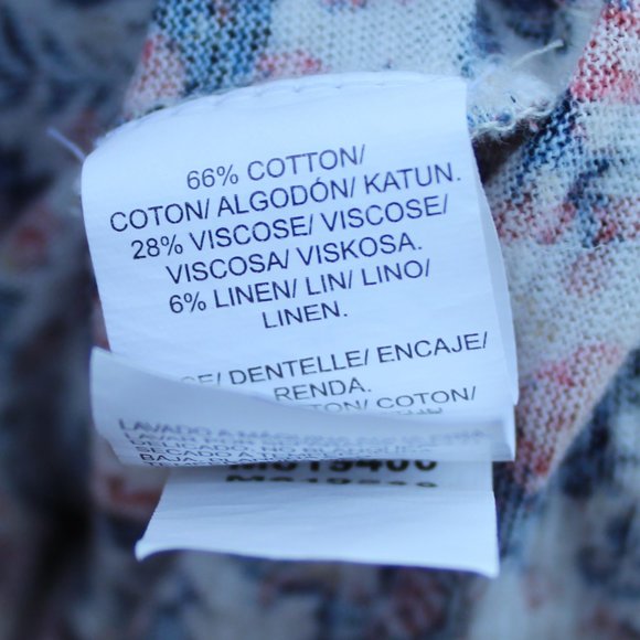 LUCKY BRAND Floral Tank Size M Cotton Blend - Picture 4 of 4